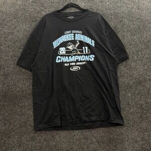 Old Time Hockey Milwaukee Admirals 2011 Champions Shirt Mens 2XL Black